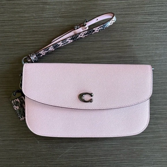 Coach 1941 Leather Clutch Snakeskin Accents - Picture 2 of 14